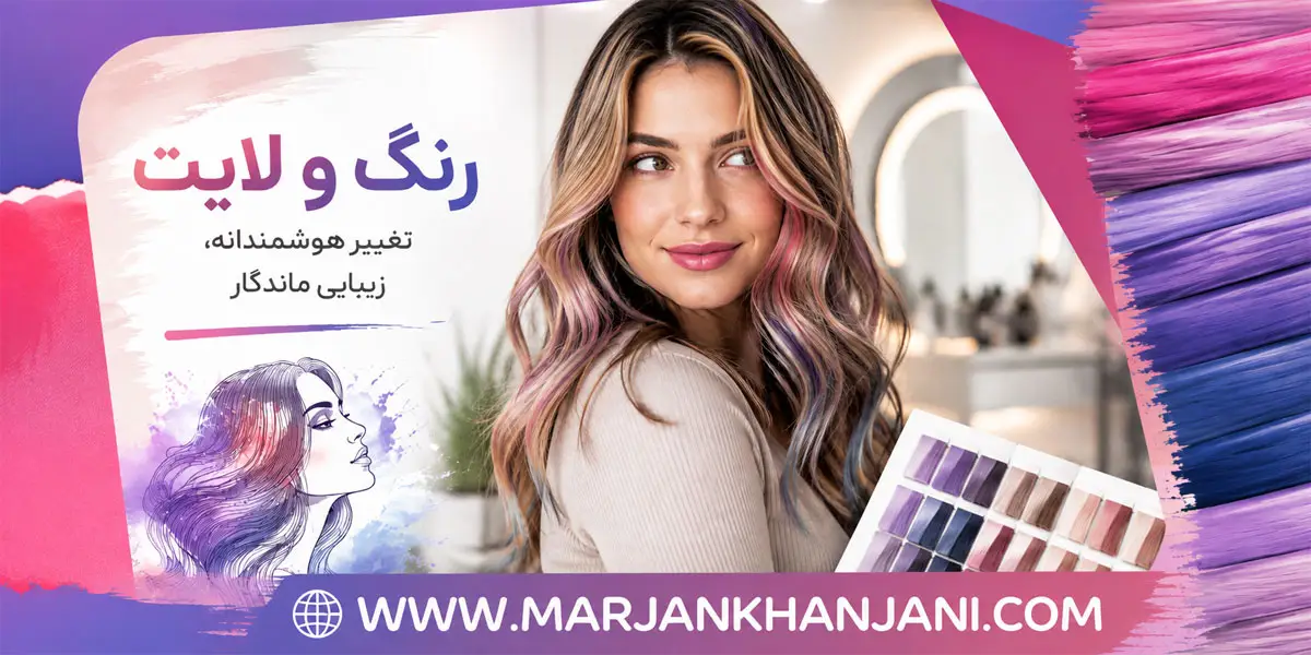 خدمات رنگ و لایت مو